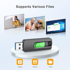 Aiibe 64GB USB 3.0 Flash Drives 5 Pack 64GB Thumb Drive USB Drives High Speed Upgraded 110MB/s USB 3.0 Memory Stick Jump Drives (Cyan, Green, Purple, Red, Yellow)