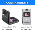 BECPLT for Galaxy Z Flip7 /6/5/4/3 Z Flip 5G Case 360 Rotating Leather Pouch Belt Case Holster for Motorola Razr 40 Ultra /40 Motorola Razr 5G Razr 2022/2019 -Black