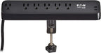 Eaton Tripp Lite series Desk Clamp Power Strip Surge Protector, 6-Outlets, 2x 30W USB-C Charging Ports, 900 Joules, 10ft Braided Flat Extension Cord, Lifetime Manufacturer's Warranty (TLP610U30CLAMPB)
