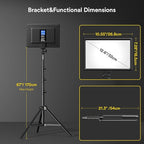RALENO 13" LED Video Light Panel, 2-Pack Bi Color Photography Lighting Kit with 75" Stand & Phone Holder, Studio Lights with 8000mAh Built-in Battery for Video Recording/Tiktok Live Streaming/Game