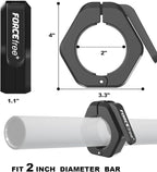 Magnetic Barbell Clamps 2 Inch Olympic – Quick Release Barbell Collars with Anti-Slip TPR Lining | Heavy Duty Weight Clips for Bars for Pro Gym Equipment