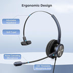 MAIRDI Telephone Headset with RJ9 & 3.5mm Jack for Office Landline Deskphone Cell Phone PC Laptop, Call Center Phone Headset with Microphone, Works for Cisco 7941 7965 6941 7861 8961