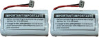 JustGreatDealz Battery BT-1007 BT1007 BT904 BT-904 BT1015 BT-1015 BBTY0651101 BBTY0460001 BBTY0510001 BBTY0624001 BBTY0700001 HHR-P506 HHR-P506A Compatible with Uniden Telephones (2-Pack)