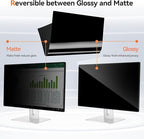 27 Inch Computer Privacy Screen for 16:9 Aspect Ratio Widescreen Monitor - Removable Anti Glare Blue Light Filter, Computer Privacy Shield