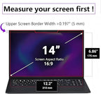 14-inch magnetic privacy screen, suitable for laptops with a 16:9 removable anti-glare filter, reduces blue light/compatible with HP, Dell, Acer, Asus, Samsung, Lenovo and other laptops.