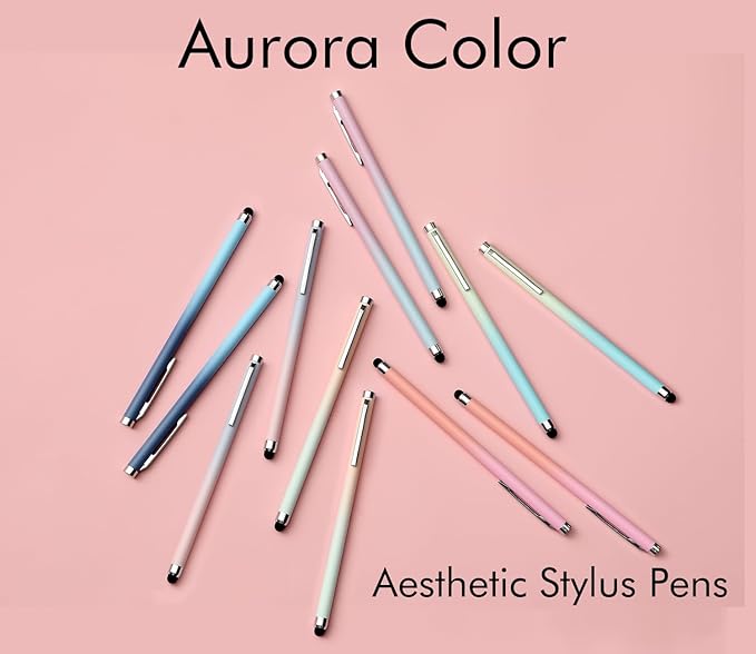 Stylus Pens for Touch Screens 12 Pack Linfanc Stylus Pen for iPad High Sensitivity and Precision Capacitive Stylus Pen for iPhone All Touch Screens Devices, Extra 24 Replacement Tips