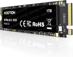 KOOTION 1TB NVMe Internal SSD PCIe 3.0, M.2 2280 NVMe Gen 3 Internal Solid State Drive Up to 3500MB/s, Less Heat for PC/Laptop