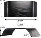 SAMDI Wooden Computer Monitor Stand, Desktop Accessories, Laptop Stand, Notebook Stand, for MacBook Stand (Oak Wood Black)