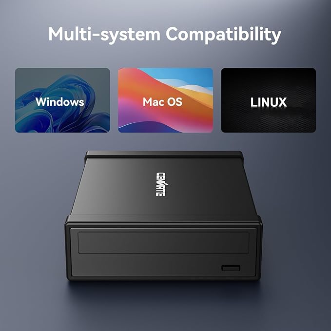 5.25" Blu-Ray/CD/DVD SATA Drive enclosure with USB A/C 3.0, 5.25 drive enclosure, Optical Drive Enclosure, Aluminum Alloy, Hot swappable(Optical Drive not included)