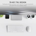 Rapoo 9010M Multi-Device Keyboard and Mouse Combo, 2.4GHz/Bluetooth 5.0/4.0 Wireless Keyboard & Mouse Set for Windows/Mac/Linux/Chrome, Support 4 Devices, Low-Profile Silent Click, Battery Powered