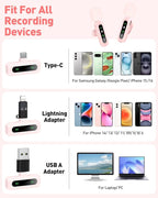 USB C Lavalier Microphone Wireless Mini Mic for Type-C Android Phone/Tablet/PC Video Recording Clip-on Mics with Rotatable Clip&Denoise Recording, Ideal for Vlog Tiktok YouTube Content Creator, Pink