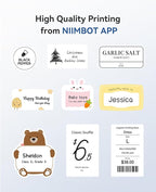 NIIMBOT B1 Label Maker Machine with Tape, Thermal Label Printer Easy to Use for Office Supplies, Home, Business, 2 Inch Label Maker with 2'' x1.18'' Labels-230pcs/Roll