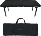 Rockville RTBL4 Adjustable Height DJ Table Folding Legs 20x60 Inch, Portable, Non-Slip Surface, Carry Bag Included, for Mobile DJs and Event Performers