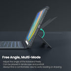 Nillkin iPad 9th Generation (10.2", 2021) Case with Detachable Keyboard, Magic Trackpad, 7-Colors Backlit, Portrait/Landscape Modes, Rugged Keyboard Case with Camera Cover for iPad 8th/7th Gen, Gray