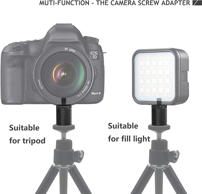 12 Pcs 1/4" & 3/8" Camera Screw Adapter Set - DSLR, GoPro, Flash & Light Stand Mounts