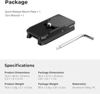 SmallRig Mount Plate for AirTag, Quick Release Camera Mount Baseplate for Arca-Type, Built-in EVA Pad, 1/4"-20 Screws, for Canon EOS R5 / R5 C / R5 Mark II / R6 / R7 / R10 - MD5424