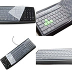 Ultra Thin Desktop PC Silicone Clear Keyboard Cover Skin Protector for 104/107 Keys Standard Desktop Keyboard, Waterproof, Dustproof, Reusable