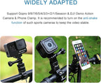 PULUZ Bike Camera Handlebar Mount for Gopro Hero 12/11/10/9/8/7/6 Bike Motorcycle Mount Clip, 360 Degree Rotation Aluminum Bicycle Bracket for DJI OSMO Action&Xiaoyi Camera