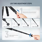 NEEWER Desktop Mini Tripod, 20'' Aluminum Alloy Small Table Top Desk Portable Travel Stand, 360° Ball Head, 1/4" QR Plate for DSLR Camera Camcorder Video Recording, Max Load 11 lbs, Cleaning Cloth