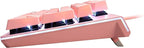 i-rocks K75M Mechanical Keyboard - 104 Keys - with Cherry MX Brown Switches, PBT Keycaps, Backlit LED Light and Shortcut Keys - Programmable Light & Macro Recorder (Pink)