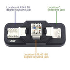 VCE Cat6A RJ45 Keystone Jacks UL Listed 50-Pack, 110-Type UTP Modular Ethernet Jacks Insert 10Gbps, Bundle with Keystone Punch Down Stand and Wire Stripper Cutter