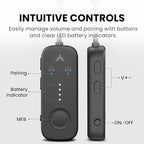 Avantree Relay - Airplane Bluetooth 5.3 Adapter with Qualcomm aptX Adaptive, Supports 2 AirPods or Headphones, 20Hr Playtime, 3.5mm AUX Wireless Audio Transmitter for Travel Flight, Airline, Gym