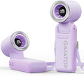 Gaiatop Portable Handheld Mini Fan, 21 Working Hours 6 Speeds, Rechargeable Battery Operated, 180° Foldable with LED Display, Small Desk Personal Fan for Women Gifts Travel, Working- Purple