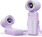 Gaiatop Portable Handheld Mini Fan, 21 Working Hours 6 Speeds, Rechargeable Battery Operated, 180° Foldable with LED Display, Small Desk Personal Fan for Women Gifts Travel, Working- Purple