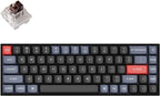 Keychron K6 Pro Wireless Custom Mechanical Keyboard, QMK/Launcher Programmable Macro, Hot-Swappable Keychron K Pro Brown Switch, 65% Layout White Backlit Office Keyboard for Mac Windows Linux