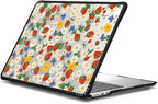 CASETiFY Impact MacBook Air 13.6" (M2-M4) Case [Cushioned Impact Corners/Scratch-Resistant/Anti-Slip Grip] - Strawberry Daisy - Clear Black