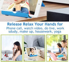 Cell Phone Stand for Desk Foldable Cell Phone Holder Desk Tablet Holder Mobile Phone Dock, Multi-Angle Universal Adjustable Tablet Dock Compatible with Most Cell Phones (Red)