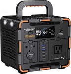 300W Solar Generator, 259Wh Portable Power Station EM300, 70,000mAh LiFePO4 Battery with 65W USB-C PD&Pure Sine Wave AC, Solar Charging for Camping,Home Backup,Emergency Power(SOS Light & LCD Display)
