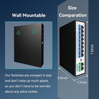 Poe Switch, 10 Ports Gigabit PoE Switch, (8 Ports gigabit Switch + 2 gigabit uplink) Cloud Managed Gigabit Ethernet Switch, 8 Poe Ports @120W, Web/App Smart Managed, Remote Detection/Restart