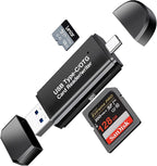 SD Card Reader for Android Photography Accessory Memory Card Reader with TF/SD Dual Slot for Computer, PC, MacBook, iPhone 16/15, iPad Pro, Chromebook, Samsung Galaxy S24/S23/S22/S21/S20, More