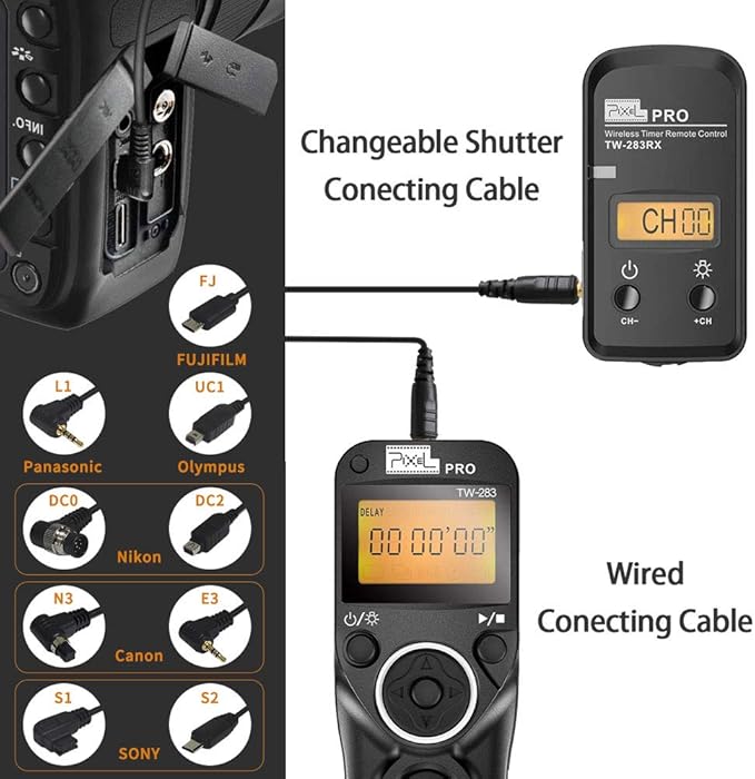 Wireless Remote Shutter Compatible for Sony Alpha a7 a7II III R RII RIII A7IV a7RIV a7S a300 a6000 a6500 a6400 a6300 a77II a100 a300 a450 a500 a580 a700 a850 a33 a55 a58 a65 a77 a99 RX100 II III IV