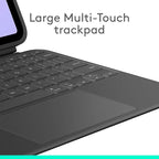 Logitech Combo Touch iPad Pro 11-inch (M4)(2024) Keyboard Case - Detachable Backlit Keyboard for iPad Pro 11, Kickstand, Multi-use Mode - Midnight Black