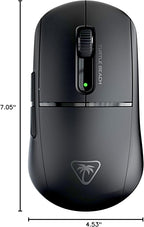 Turtle Beach Burst II Air – 2.4GHz Wireless Gaming Mouse: 47g Ultra Lightweight, Optical Switches, Symmetrical, 26K DPI Optical Sensor, Bluetooth, 120-hour Battery, USB-C Cable – Black
