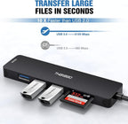 USB C Hub Multiport Adapter USB C Dongle for MacBook Pro, 7 in 1 Dongle USB-C to HDMI, 3 USB 3.0 Ports, SD/TF Card Reader Compatible for MacBook Pro, XPS More Type C Devices