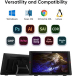 XPPen Artist 24 Pro 2.5K QHD Drawing Tablet with Screen,16.7M Colors Graphics Tablet with 8192 Pen Pressure Battery-Free Tilt Stylus & 20 Shortcut Keys for Windows, Mac, Chrome, Linux, 23.8"