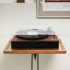 LP&NO.1 Record Player Turntable with Built-in Speakers and USB Play&Recording Belt-Driven Vintage Phonograph Record Player 3 Speed for Entertainment and Home Decoration（Mahogany Wood）