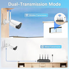 WEILAILIFE 【2-Way Audio & Dual Antenna Enhanced】 90ft Night Vision Outdoor Wireless Security Camera System, Wireless Surveillance Camera System, WiFi Video Surveillance, Home Security Cameras