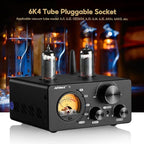 AIYIMA T9 100W*2 Bluetooth Stereo Amplifier Class D Amp 2.0/2.1 Channel Tube Power Amp with PC-USB DAC Coaxial Optical inputs &VU Meter & Bass Treble Tone Control for Home Stereo Speakers