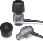 LUDOS Clamor Wired Earbuds in-Ear Headphones, 5 Years Warranty, Earphones with Microphone, Noise Isolating Ear Buds, Memory Foam for iPhone, Samsung, School Students, Kids, Women, Small Ears - Grey