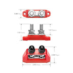 Recoil S2P-38 Bus Bar 250A Power Distribution Block Busbar Dual 3/8” Studs Terminal for Boat Automotive Solar System
