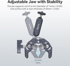SMALLRIG Camera Mount Clamp, Ballhead Magic Arm and Adapter for Gopro, Camera Monitor Mount with 1/4"-20, 3/8"-16 Threaded Holes, Super Clamp for Gopro/DSLR/Stabilizer