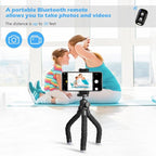 Ubeesize Phone Tripod, Portable and Flexible Tripods with Wireless Remote and Clip, Cell Phone Tripode Stand for Video Recording