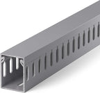 94.5in(6X L15.7in) Professional Server Rack Cable Management Raceway, H1.6in x W1.2in Cable Raceway Kit, Electrically Safe PVC Open Slot Wire Raceway for Under Desk/Computer/Network Cords, Grey