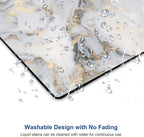 Mouse Pad, Gray Gold Marble Mouse Pad, Premium-Textured Marbling Mouse Mat Square Waterproof Non-Slip Rubber Base Computer Mousepad for Office Laptop Desk