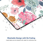 Mouse Pad, Premium-Textured Mouse Mat, Non-Slip Rubber Base Mousepad for Laptop, Computer & PC,9.5×7.9 in,Pink Green Flower