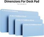 YSAGi Leather Desk Protector, Office Mat, Large Mouse Mat, Non-Slip PU Leather Blotter, Laptop Pad, Waterproof Writing Pad for Office and Home (Baby Blue, 23.6" x 13.8")